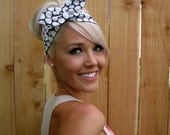 Vintage Inspired Pin Up Dolly Bow Headband With Easy Twist Wire in Michael Miller Fabric
