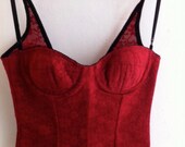 Authentic DOLCE & GABBANA VINTAGE red lace bustier// amazing