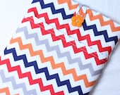 iPad Case, iPad Sleeve, iPad 2 Case, iPad 3 Case, iPad 2 Sleeve, iPad 3 Sleeve, iPad 4 Case- Key West Chevron with Pocket Ready to Ship