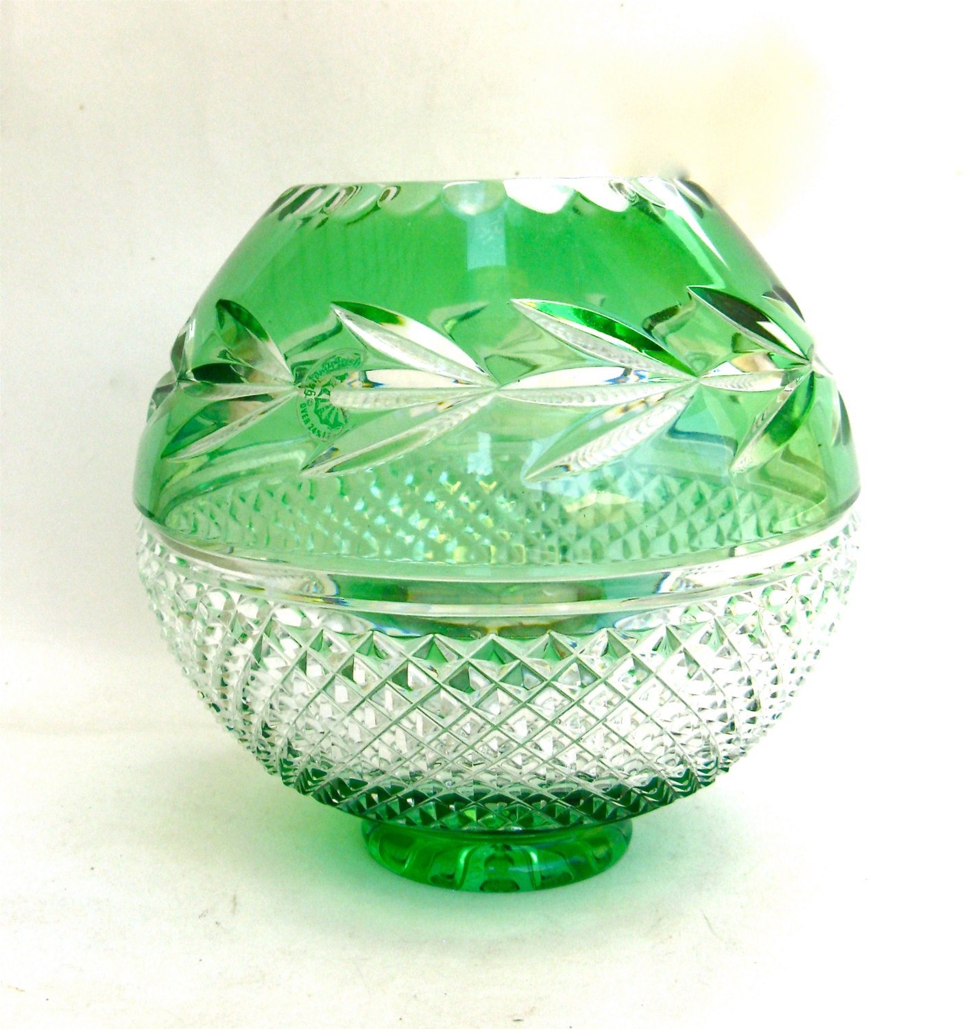 galway crystal rose bowl   ...   vintage irish crystal