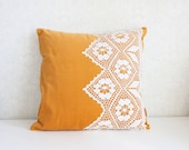 pillow cover 16x16 inches -summer garden collection no.29, yellow
