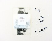 wedding confetti, set of 10 custom glassine bags,save the dates,black sequins