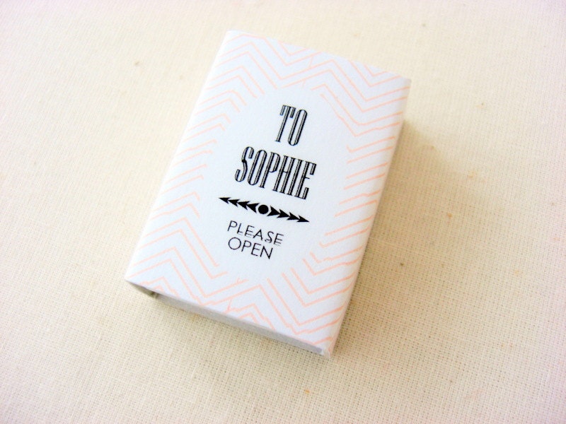 Bridesmaid invitation  -  matchbox message - Paloma design
