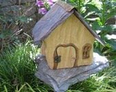 Floating Fairy House Rustic Slate Roof Sculpted One Of A Kind Faerie House
