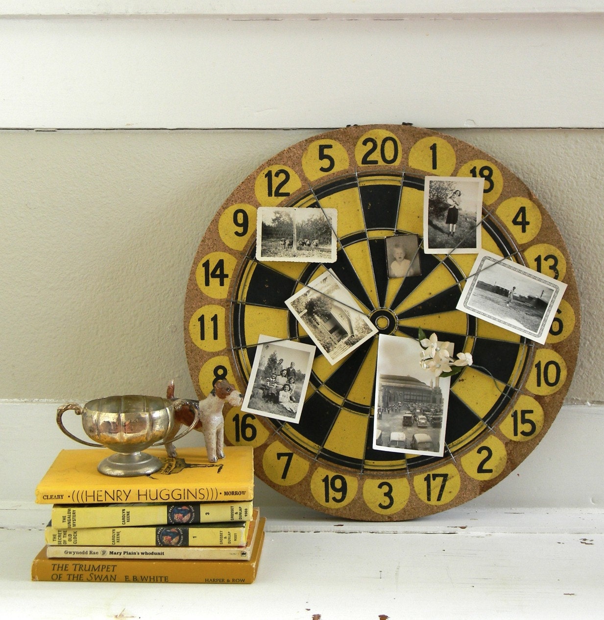 RESERVED vintage sportcraft dart board message board