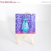 ON SALE Miniature Painting, Colorful Bear Totem, Whimsical Small Art, Children's Animal Character - Original Mini Painting by Kimberly Klin