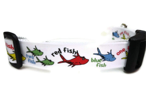 One Fish, Two Fish, Red Fish, Blue Fish Dog Collar