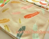 NEW Sorbet Collection..Pellerina Organic Cotton Swaddle Blankets.. made to order. choose design
