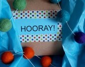 GarlandGreetings -  a short garland and special message - colorful garland gift - hooray