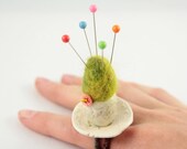 Garden Party Pin Cushion Ring