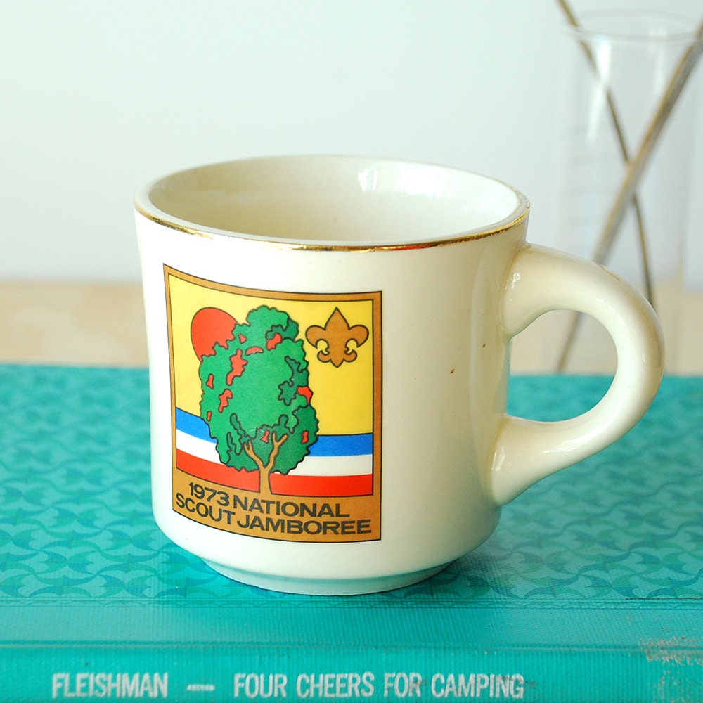 Vintage Boy Scouts Mug - National Scout Jamboree 1973 Camping