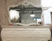 Painted Cottage Chic Shabby White French Dresser DR89