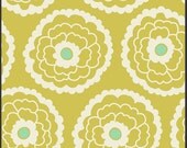 Girl About Town Lime Green Floral Fabric Carnaby Street by Pat Bravo
