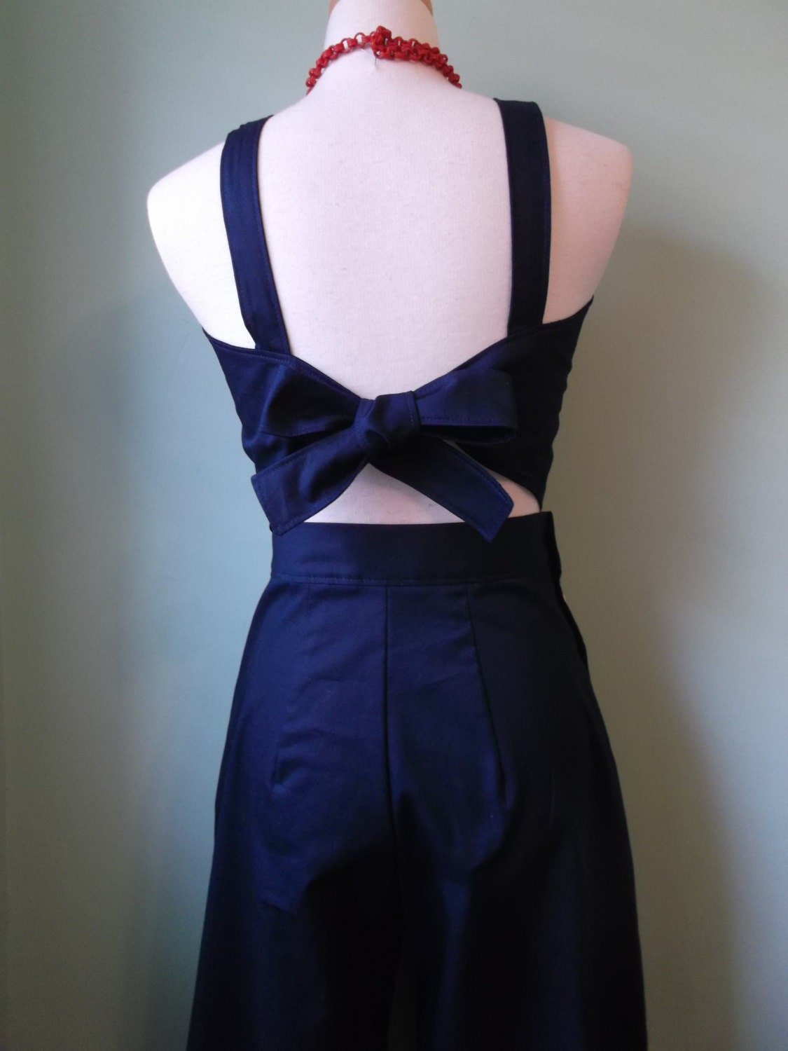 1930s 1940s vintage style   TWO WAY overalls  /  slacks custom made