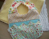 sweetest thing burp cloth and bib set - FREE SHIPPING