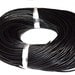 Cowhide Leather Cord, Leather Jewelry Cord, Black, Size 2.5 mm, 2 Yards