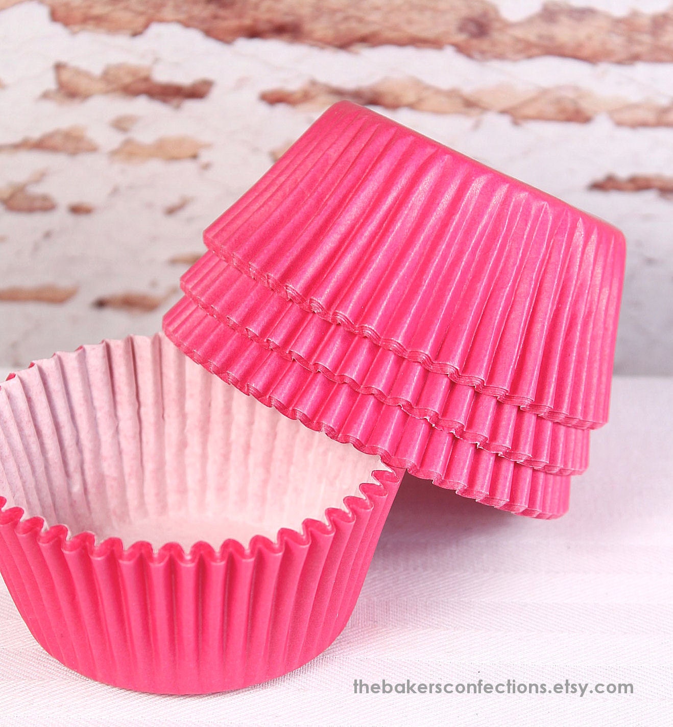 Pink Cupcake Liners - Baking Cups, DESIGNER GREASE RESISTANT (50 count)