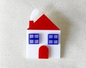 CLEARANCE SALE Acrylic House Brooch