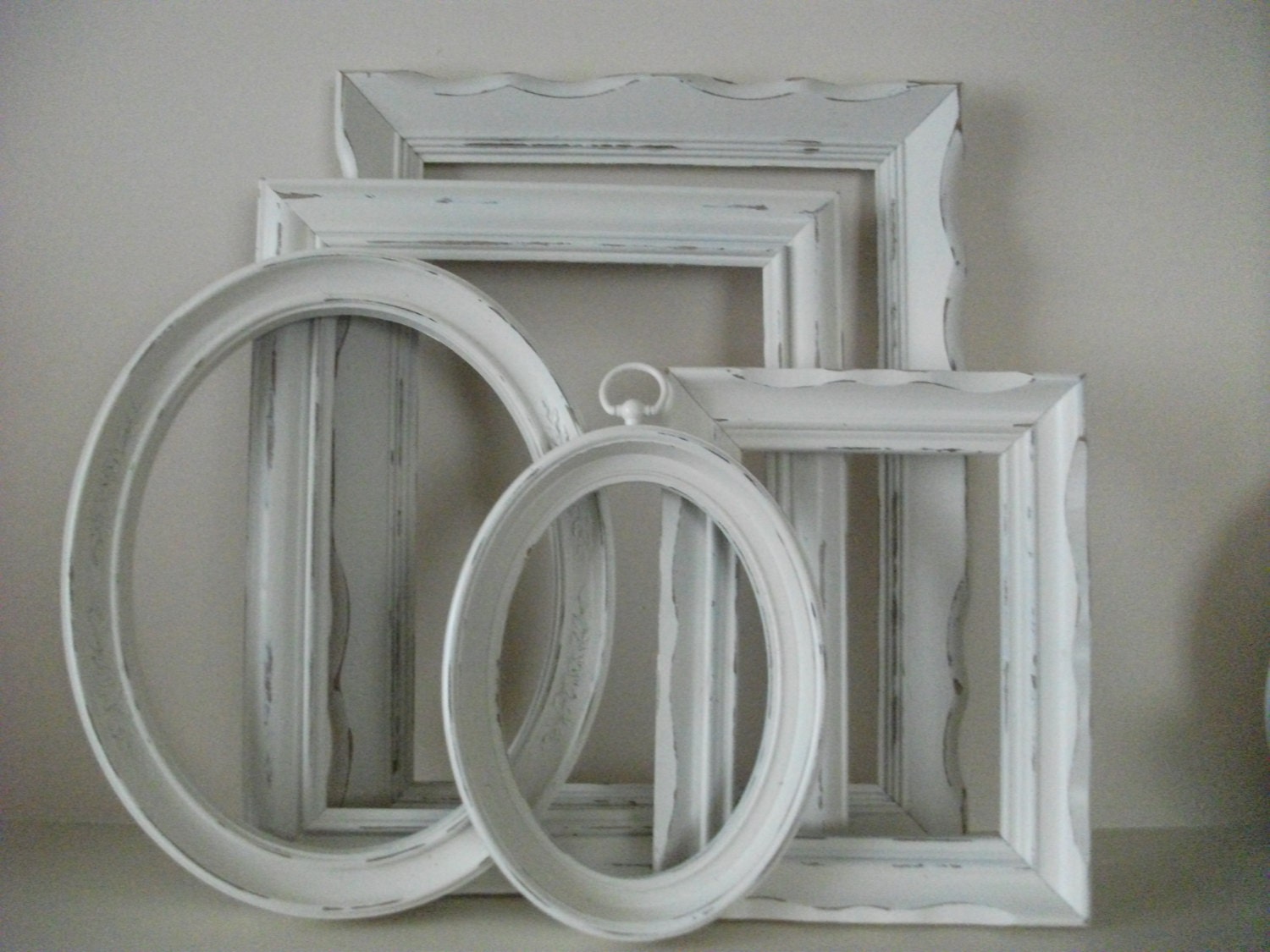 Shabby Chic Vintage Picture Frame Collection Set of 5