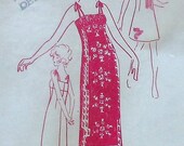 Vintage 70s Hawaiian Muu-Muu Sewing Pattern UNCUT Pacifica Patterns Size 10 summer mu-mu