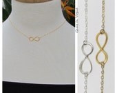 Infinity Necklace, Sterling SIlver or Gold Vermeil, As seen on Reese Witherspoon