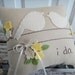 Love Bird Vintage Style Ring Bearer Pillow in Buttercup Yellow