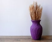 Vase / violet Vase  / dark Purple Home Decor / purple housewares / home and garden