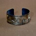 Mountains and village sterling silver landscape bracelet