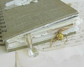 Spiral Bound Journal filled with Lace - Keepsake Book - Wedding Guest Book - Baby Book
