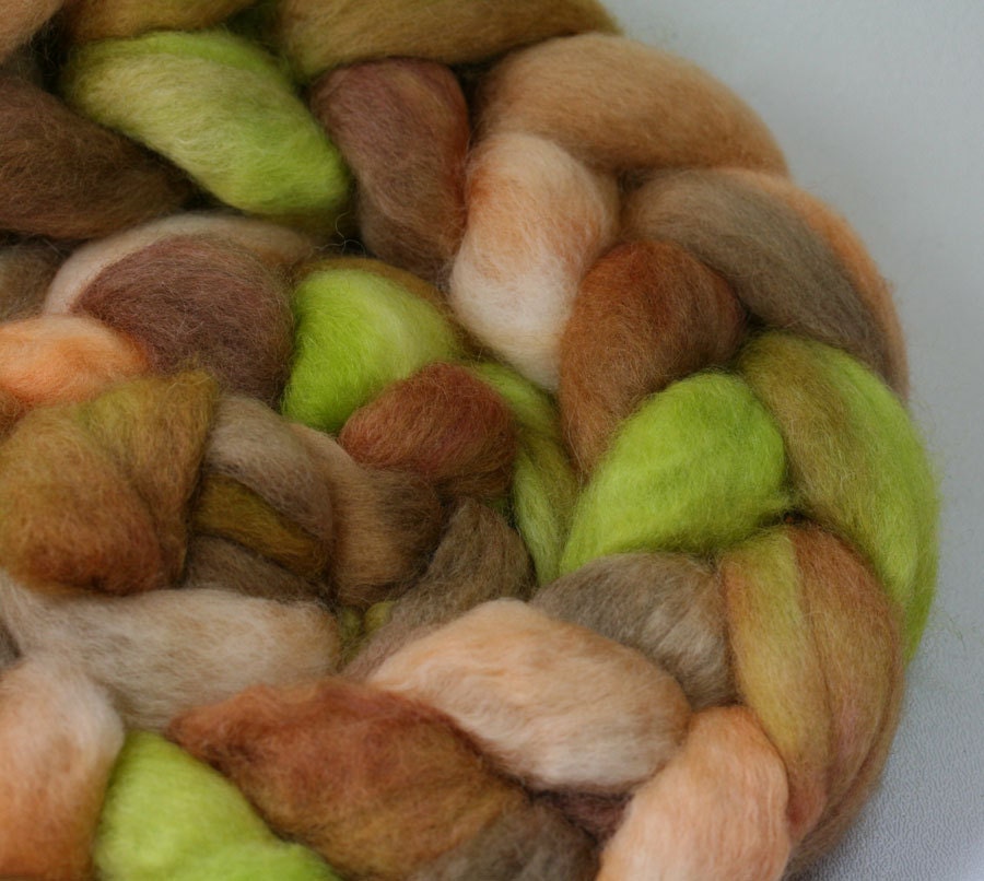 Jade Dew - hand dyed BFL wool - 4 oz