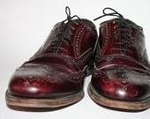 Vintage Distressed Oxford Brogues By Florsheim Size 8