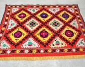Uzbek fully handmade silk embroidery Beautiful Vintage big Suzani
