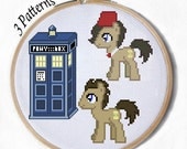 3 SIMPLE Dr. Whooves patterns from MLP Cross Stitch Pattern for Beginners