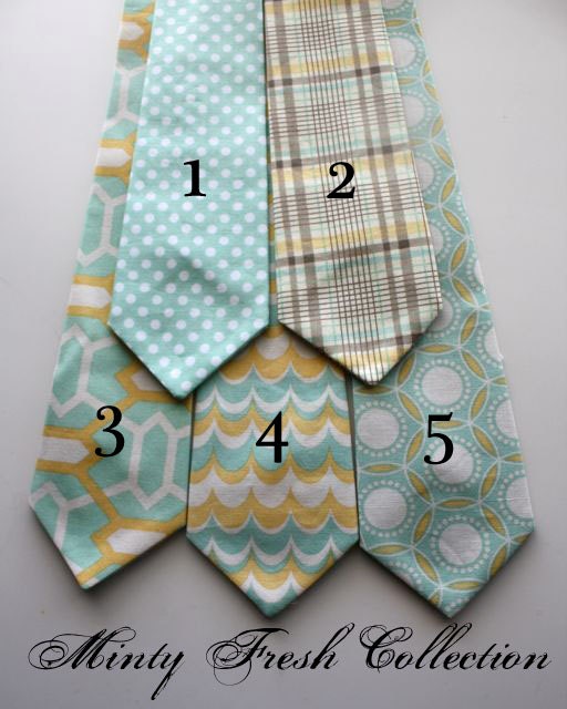 Little Guy Spring EASTER Necktie Tie - MINTY FRESH Collection - (Newborn - 12 months) - Baby Boy Toddler - Custom Order - Photo Prop