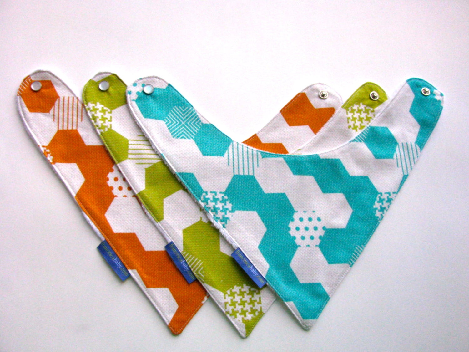 Baby Bandana Drool Bibs - Gender Neutral Prints - Reversible Minky