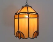 Amberport. Original Handmade STAIN GLASS Light Created New
