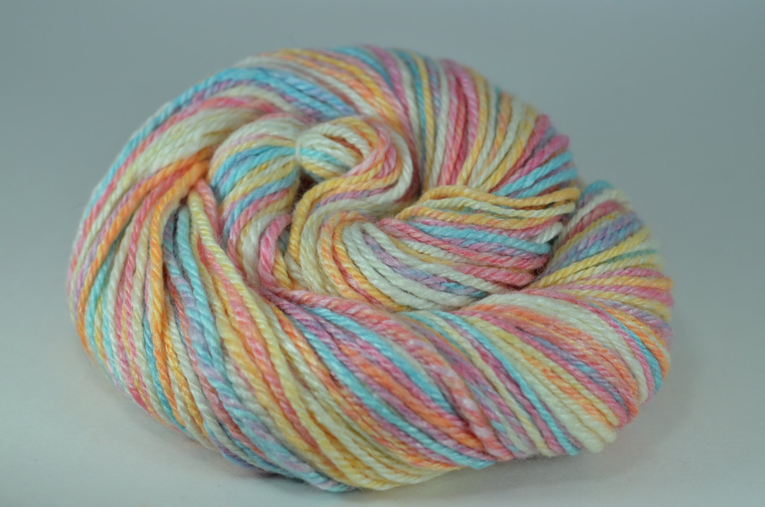 High Hopes - 60/40 merino/bamboo chain-ply striping handspun yarn - worsted/aran, 173 yards