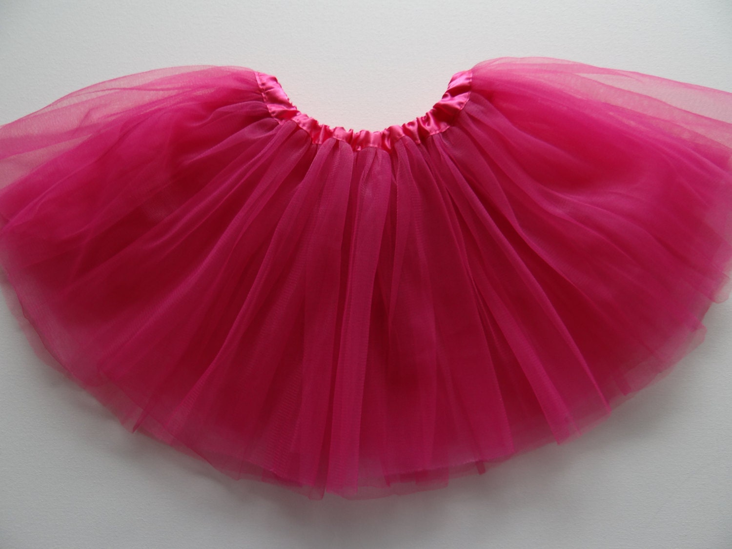Hot Pink Tutu Skirt with Belt Loop / Child Toddler Costume Photo Prop Soft Tulle