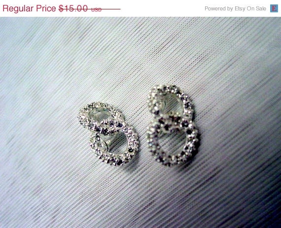ON SALE Vintage Rhinestone Designer Signed Napier Clip on Earrings New Old Stock Vintage jewellery
