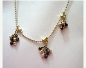 ON SALE Vintage Napier Charm Necklace Silver Tone with Dangles and Hang Tag New Old Stock Designer Vintage Jewelry Jewellery