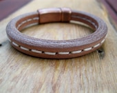 Regalize Leather Bracelet Licorice Leather Bracelet Camel Color Leather Bracelet