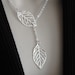 Leaf Necklace Lariat Necklace