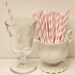 Pastel PINK STRIPE Cocktail Paper Straws / Cake Pop Sticks, 25 Drinking Straw or Cake Pop Sticks, Drink Stirrers, Party, Smoothies, Diy flag