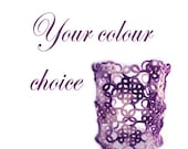 Fantasy Lace Cuff in Tatting, Your Choice of Colour - Bess (one colour)