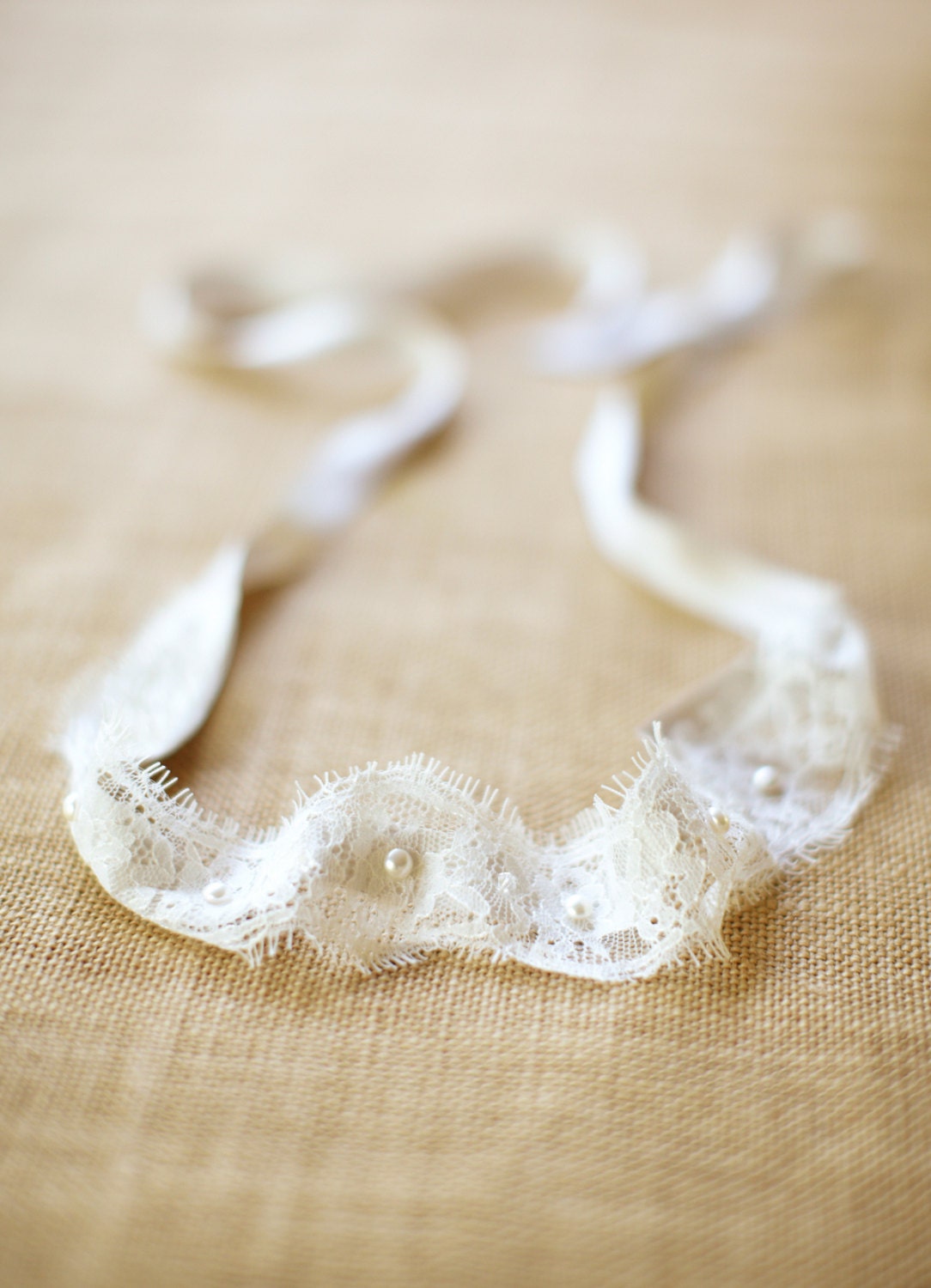 Fiona style055 Chantilly lace/silk satin ribbon