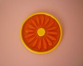 Vintage Orange Flower Trivet
