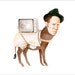 Tom Waits as a donkey print