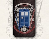 Iphone 4 / 4s case crest of the knight of fandom / Supernatural, Doctor Who, Sherlock, Avengers, Potter, Star Trek, Merlin, Hobbit