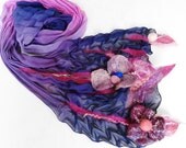 felted purple shawl, eco friendly, summer fashion