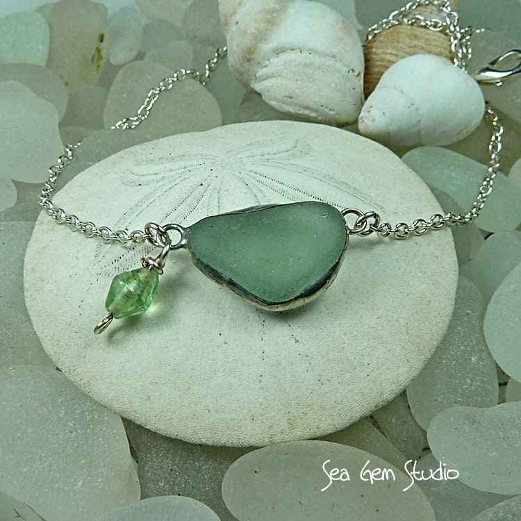 Pure sea glass, seaglass, eco friendly, beach glass necklace, sea glass jewelry